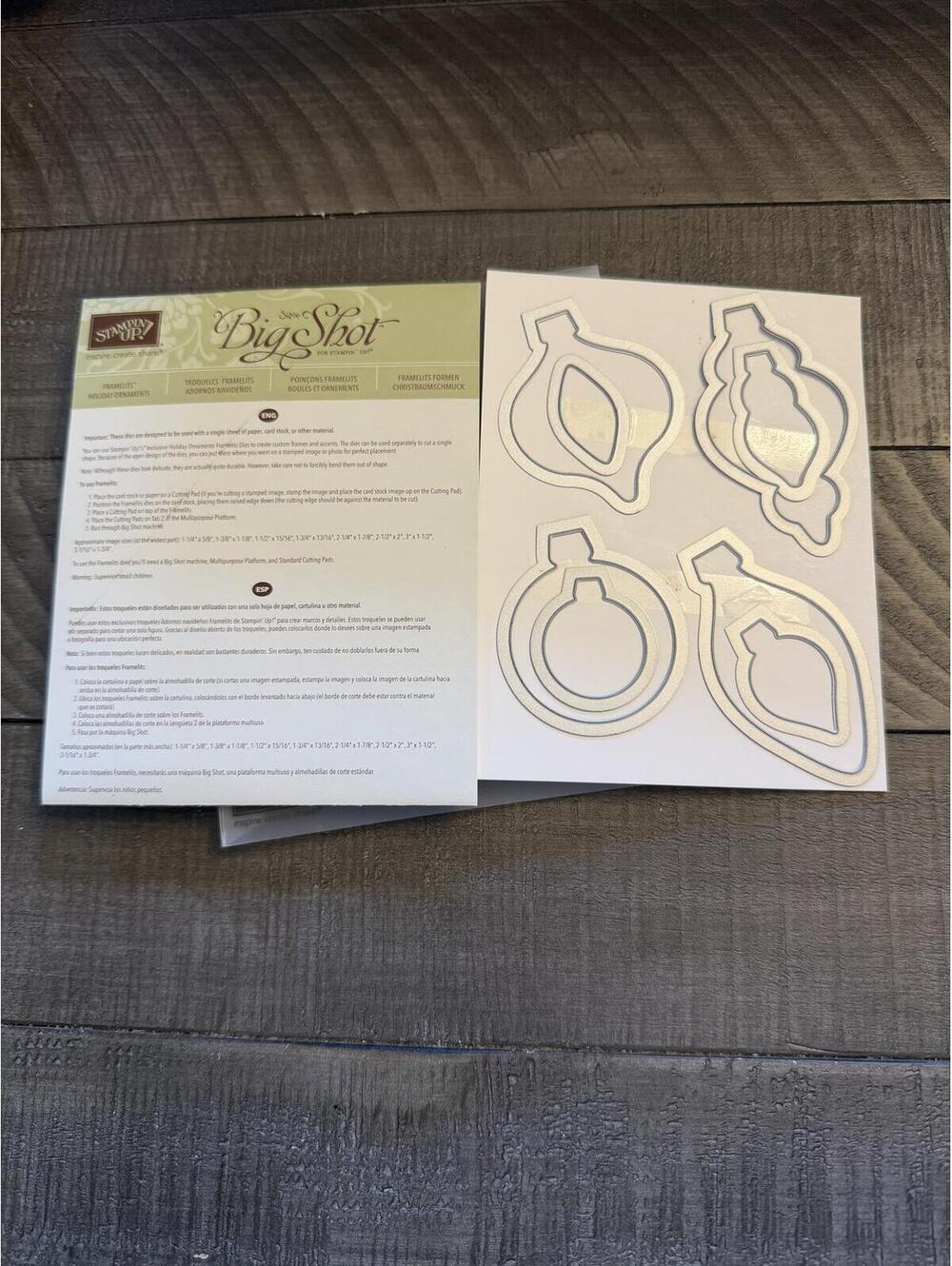 Stampin’ Up Framelits Holiday Ornaments cutting dies
